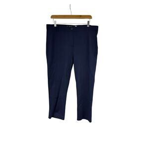 Betabrand Navy Blue Stretch Pull On Capri Pants Professional Work Womens XL